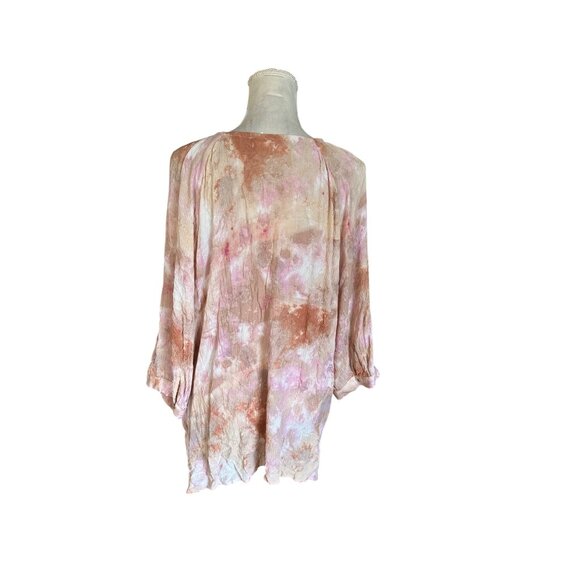 Maurices Womens Tie-Dye Tunic Top V Neck Size 3XL Flowy Boho Style - Picture 2 of 7